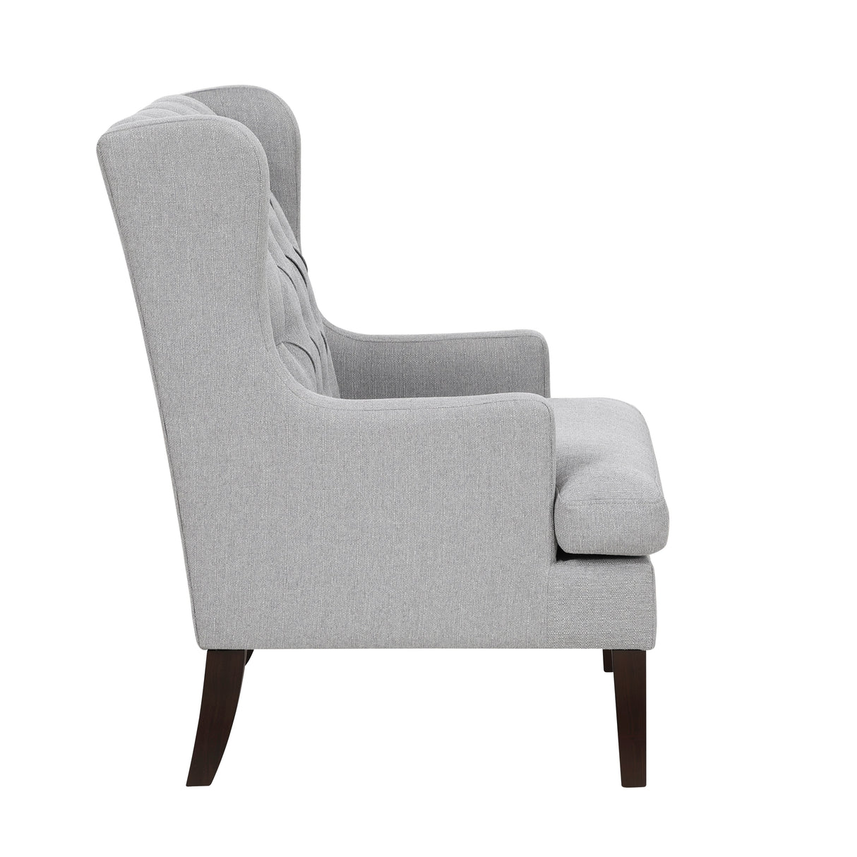 Button-Tufted Upholstered High Back Accent Chair