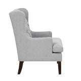 Button-Tufted Upholstered High Back Accent Chair