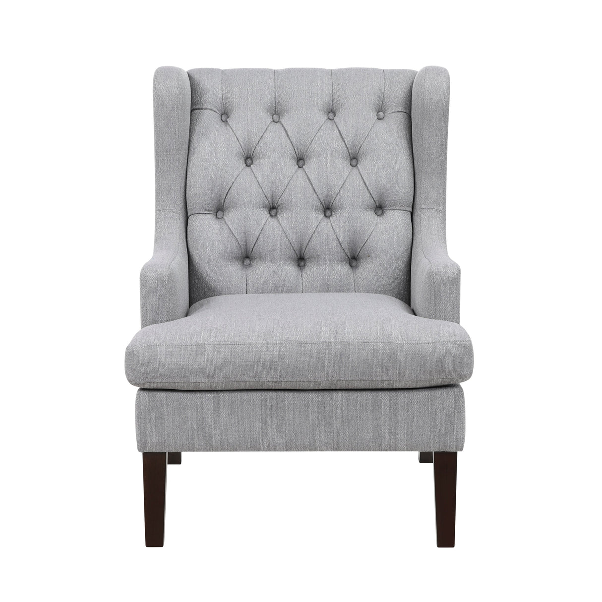 Button-Tufted Upholstered High Back Accent Chair