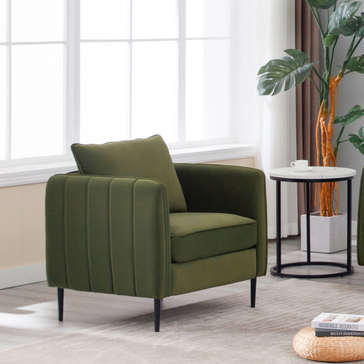 Accent Chair With Pillow For Living Room