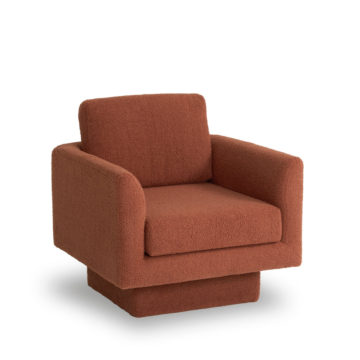 Hartswell Teddy Sherpa Modern Swivel Accent Chair