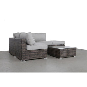 Seating Set With Cushions Handcrafted Wicker Design