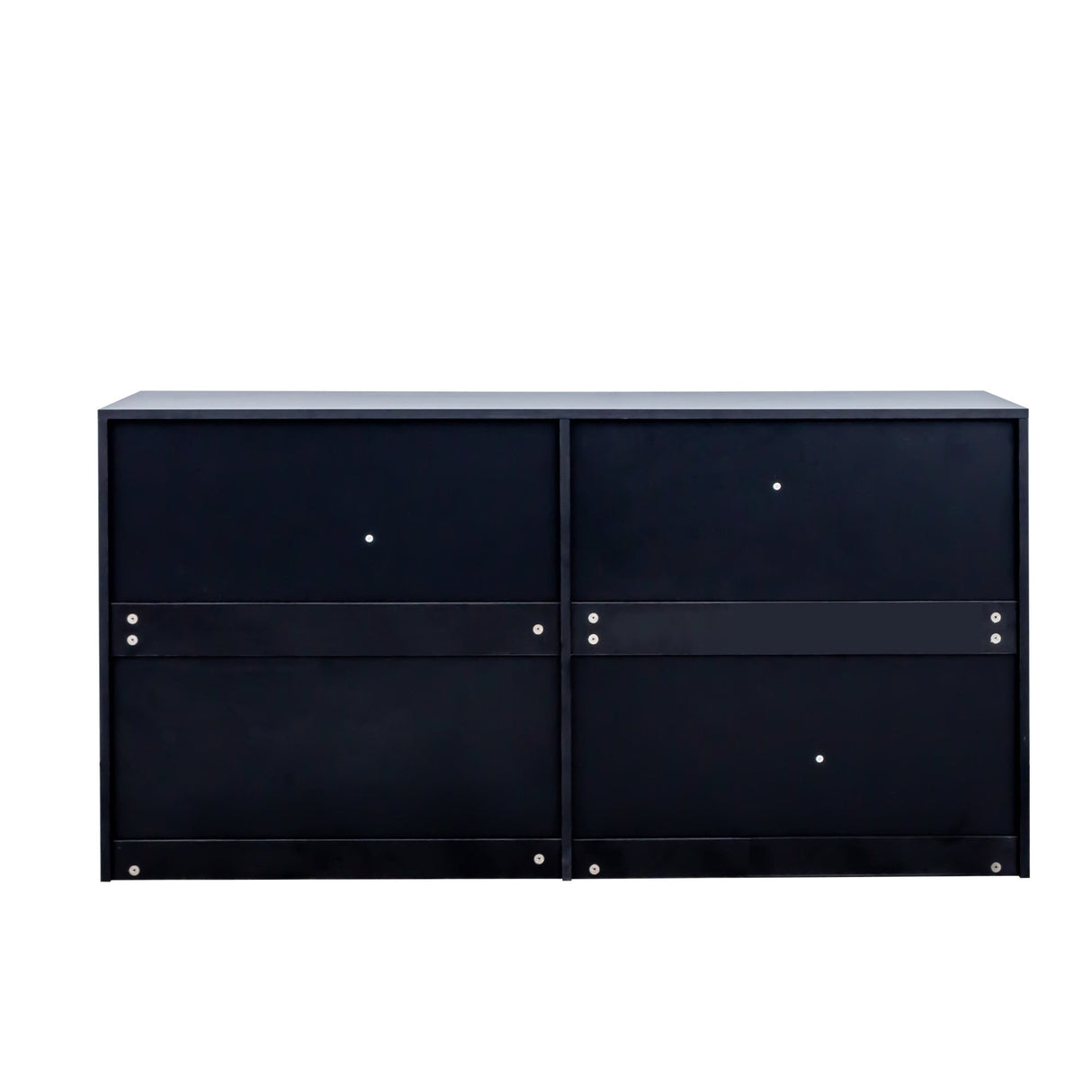 Modern Black Side Cabinet with 6 Drawers