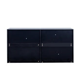 Modern Black Side Cabinet with 6 Drawers