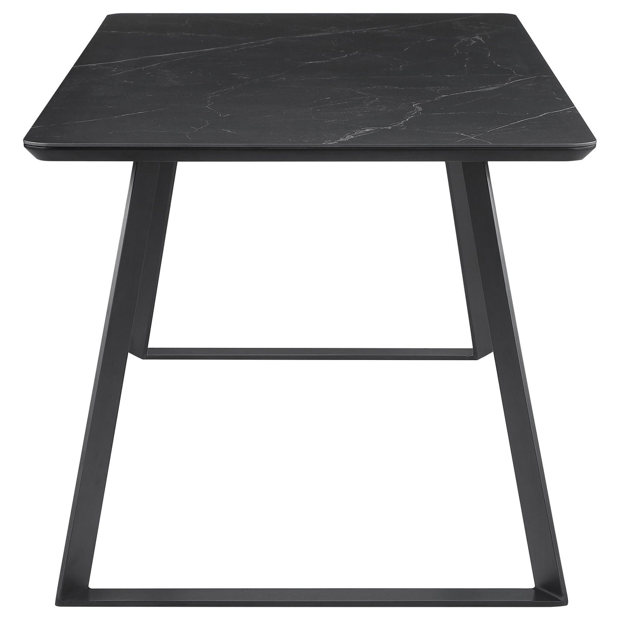 Smith - Rectangular Top Dining Table With 3 Drawers - Black