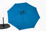 10ft Solar LED Offset Hanging Market Patio Umbrella (Dark Blue)