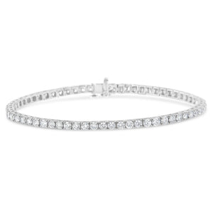 IGI Certified 5.0 Cttw Cut Diamond 14K White Gold Classic 7â€ Tennis Bracelet (H-I Color, I1-I2 Clarity)