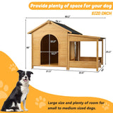 60.2' Large Outdoor Dog House with Insulated Liner for Winter
