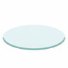 28" Round Tempered Glass Table Top Clear Glass Thick Beveled Polished Edge