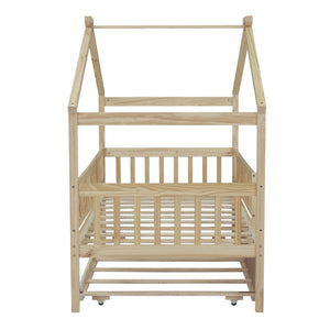 Creativity House Bed With Twin Size Trundle