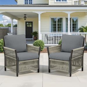 Outdoor Patio Arm Chairs Set of 2