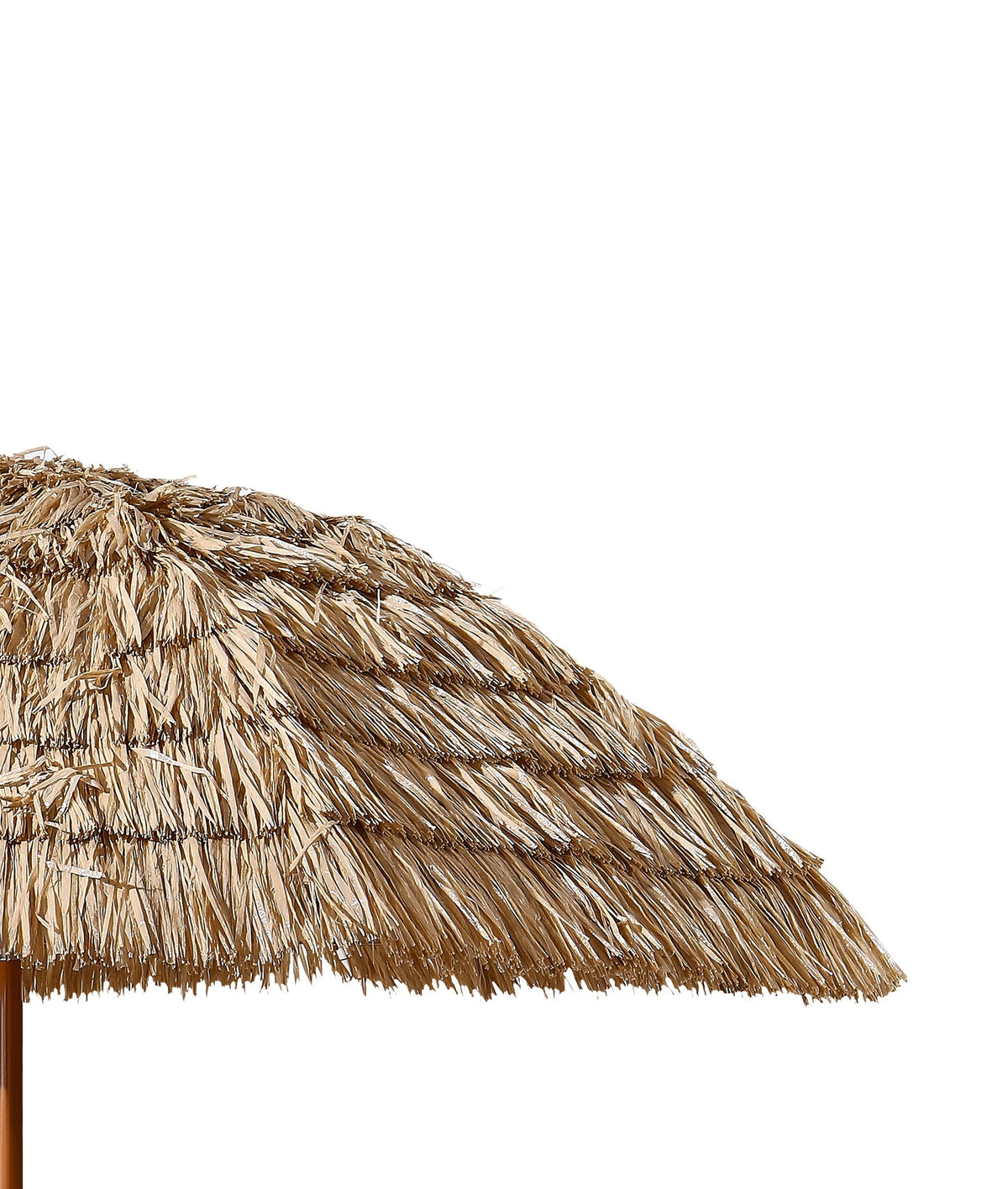 8' Thatched Patio Tiki Umbrella with Tilt - Brown