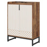 5 Tier Shoe Cabinet With Doors, Compact Entryway Storage Organizer