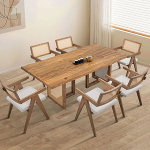 86.61 Inch Oversize Rectangular Waves Dining Table