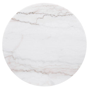 Jason Round White Marble Top Side End Table Charcoal