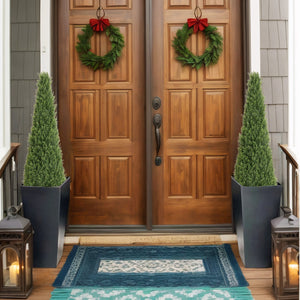 4FT Conical Topiary Cedar Trees Artificial Outdoor Set of 2