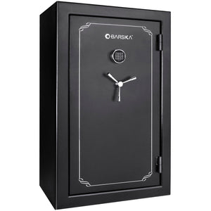 Tall Fireproof Protection Safe Vault with Solid Steel Construction - Black