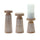 Etched-wood-design-candle-holder-(set-of-3)-Candle-Holders