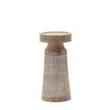 Etched wood design candle holder (set of 3)