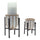 Geometric-Wood-Design-Candle-Holder-with-Metal-Stand-(Set-of-2)-Candle-Holders