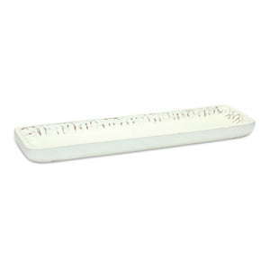 White Washed Mango Wood Dough Bowl Tray (Set of 2)
