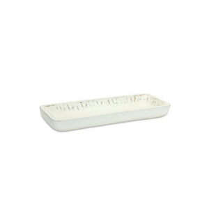 White Washed Mango Wood Dough Bowl Tray (Set of 2)