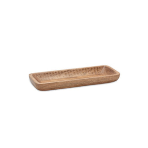 Natural Mango Wood Dough Bowl Tray (Set of 2)