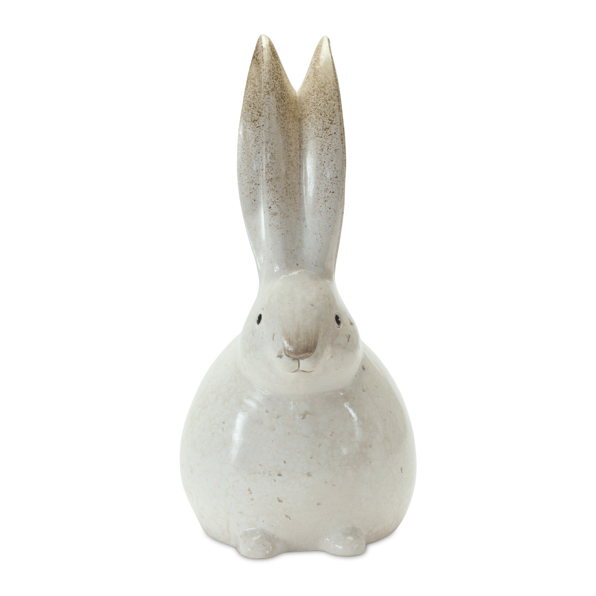 Rustic terra cotta bunny figurine (set of 2)