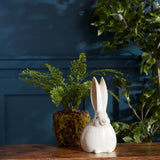Rustic terra cotta bunny figurine (set of 2)