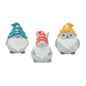Whimsical animal gnome garden statue (set of 12)