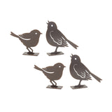 Metal cut out  bird figurine (set of 2)
