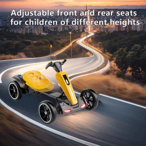 Electric Kids Pedal Go Kart With Adjustable Seat and Foldable Design