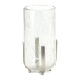 Bubbled-Glass-Vase-Candle-Hurricane-with-Metal-Stand-Candle-Holders