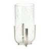 Bubbled-Glass-Vase-Candle-Hurricane-with-Metal-Stand-Candle-Holders
