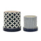 Geometric-Pattern-Planter-with-Plate-(Set-of-2)-Pots-&-Planters