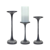 Carved design candle holder (set of 3)