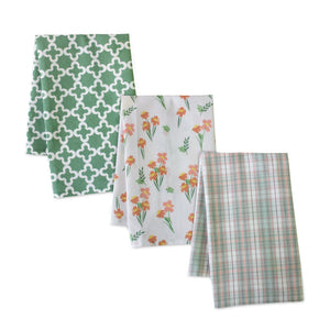 Floral-Plaid-Tea-Towel-(Set-of-3)-Kitchen-Towels