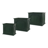 Green wood rectangle platner box (set of 3)