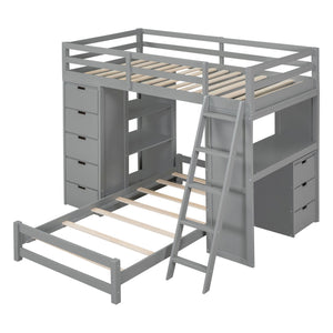 Bunk Bed With LED Light And USB Ports