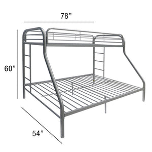 Tritan - Twin / Full Bunk Bed - Silver