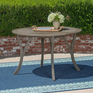 Hermosa Outdoor Acacia Wood Table Circular Design