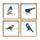 Wood-Framed-Bird-Art-Print-(Set-of-4)-Wall-Art