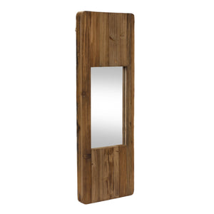 Rustic Wooden Wall Mirror 29"H