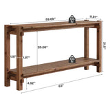 Couch Side Table, Console Table, Entryway Table, 2-Tier Foyer Table