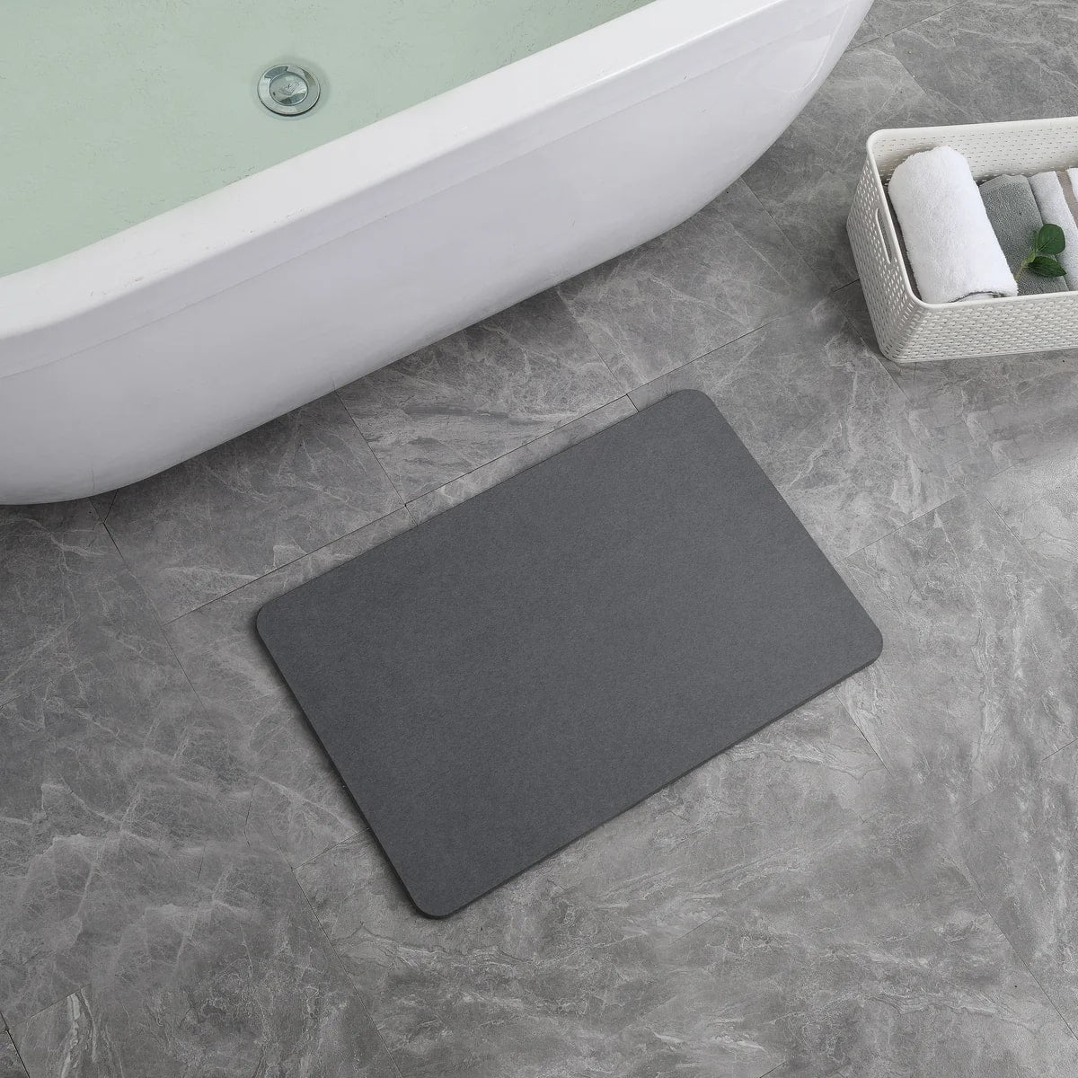 24'' x 15'' Diatomaceous Quick-Drying Stone Bath Mat