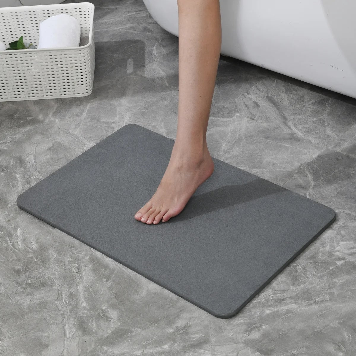 24'' x 15'' Diatomaceous Quick-Drying Stone Bath Mat