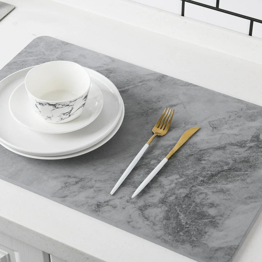 4 Colors! - 24" x 15" Diatomaceous Quick-Drying Stone Bath Mat