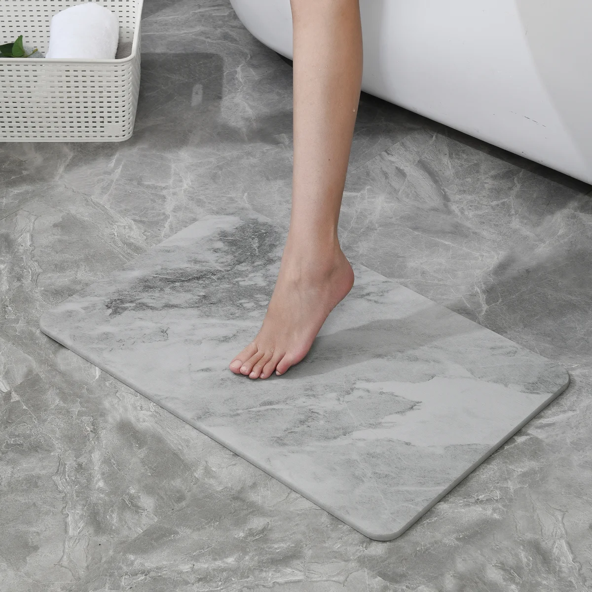 24'' x 15'' Diatomaceous Quick-Drying Stone Bath Mat