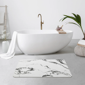 4 Colors! - 24" x 15" Diatomaceous Quick-Drying Stone Bath Mat