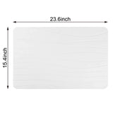 Off White Wave Stone Bath Mat - Dimensions: 24"x15"